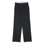 DICKIES Mens Cotton Blend Black Regular Straight Trousers W26 L30 Workwear Zip