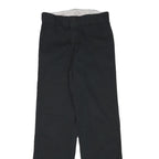 DICKIES Mens Cotton Blend Black Regular Straight Trousers W26 L30 Workwear Zip