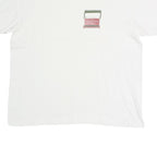 BYE-BYE Mens White Graphic T-Shirt XL Short Sleeve Crew Neck Casual Cotton