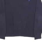 POLO RALPH LAUREN Boys Navy Blue Plain Cotton Jumper Crew Neck Basic Knit L