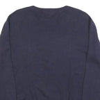 POLO RALPH LAUREN Boys Navy Blue Plain Cotton Jumper Crew Neck Basic Knit L