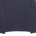 POLO RALPH LAUREN Boys Navy Blue Plain Cotton Jumper Crew Neck Basic Knit L