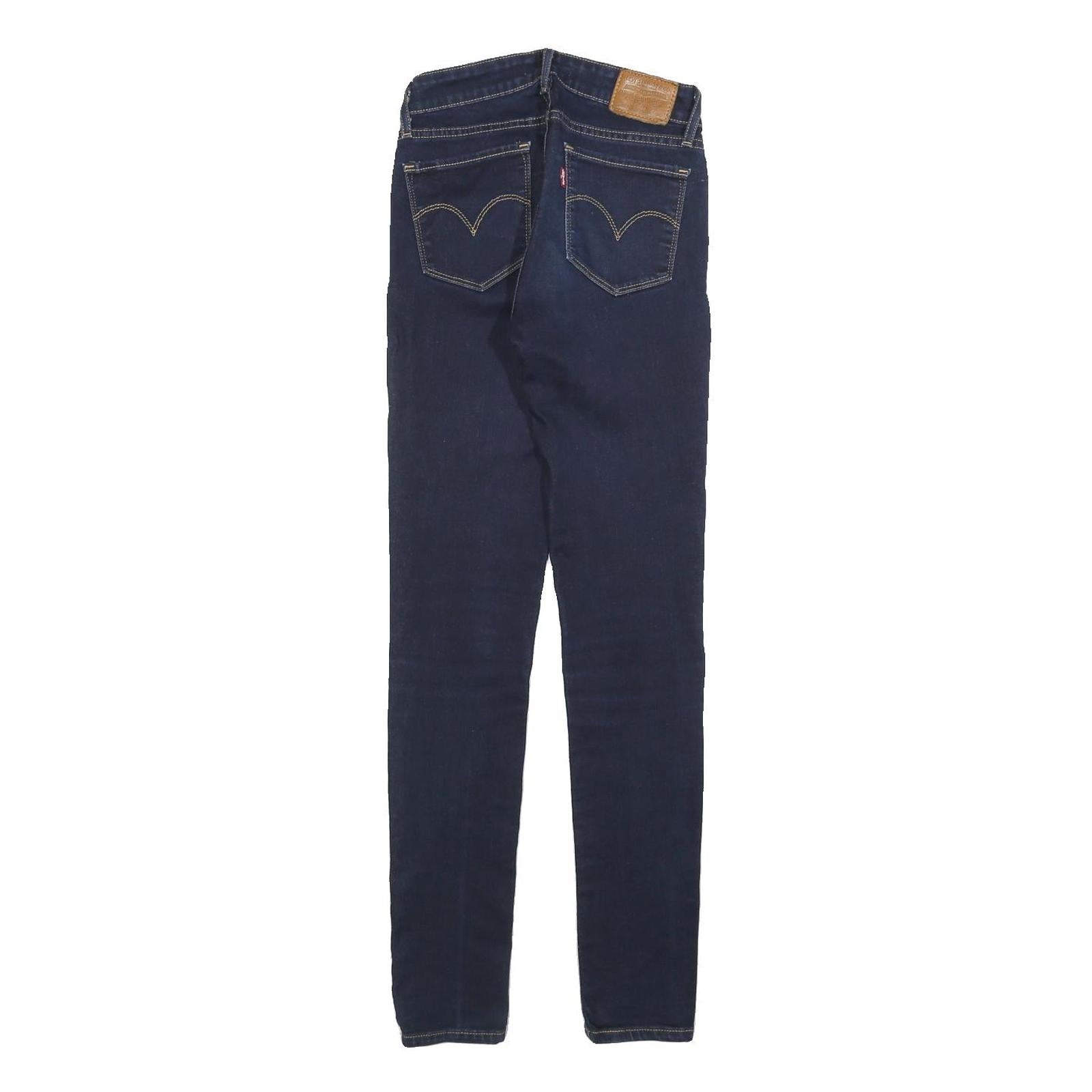 LEVI'S 711 BIG E Womens Jeans Blue Slim Skinny Denim Medium W24 L30 Authentic