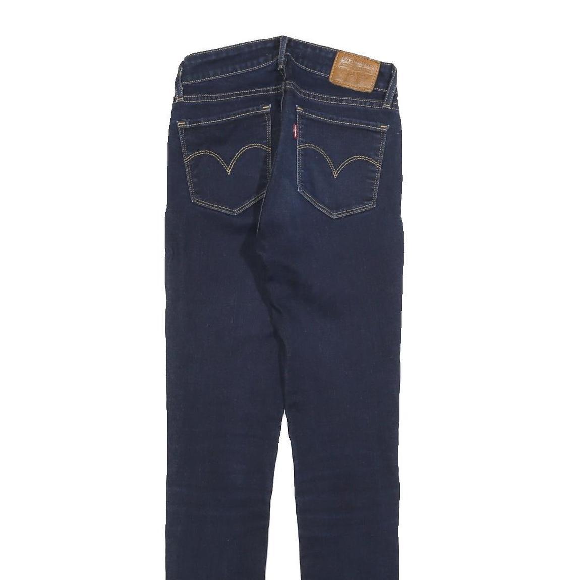 LEVI'S 711 BIG E Womens Jeans Blue Slim Skinny Denim Medium W24 L30 Authentic