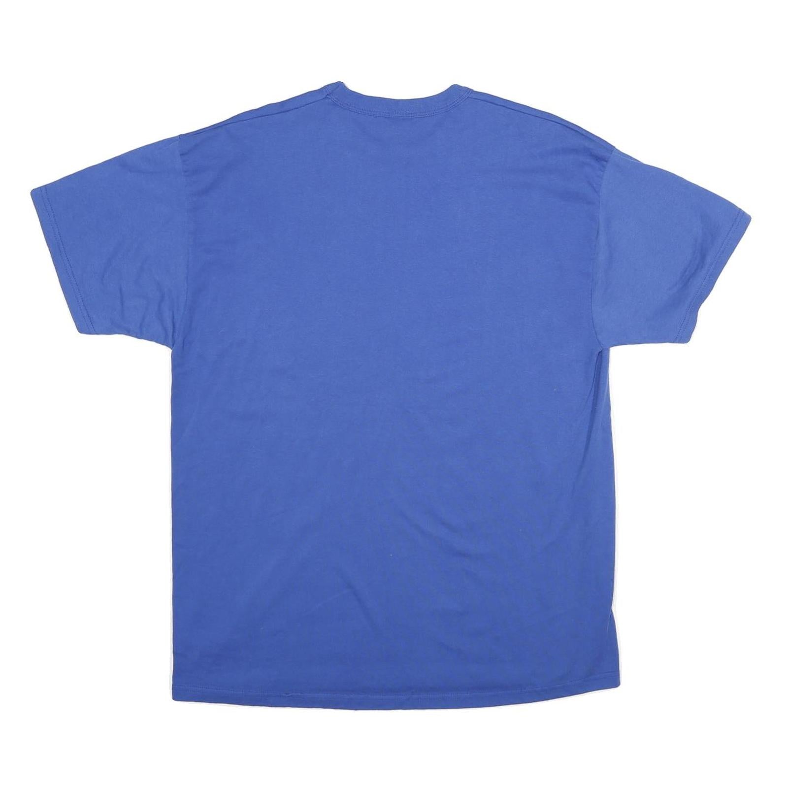 RUSSELL ATHLETIC Mens Blue MJ Graphic T-Shirt XL Short Sleeve Crew Neck Cotton