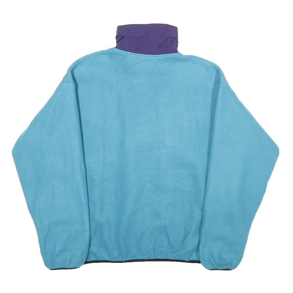 COLUMBIA Womens Blue & Purple Fleece Jacket L Polyester Blend Zip Casual Outdoor