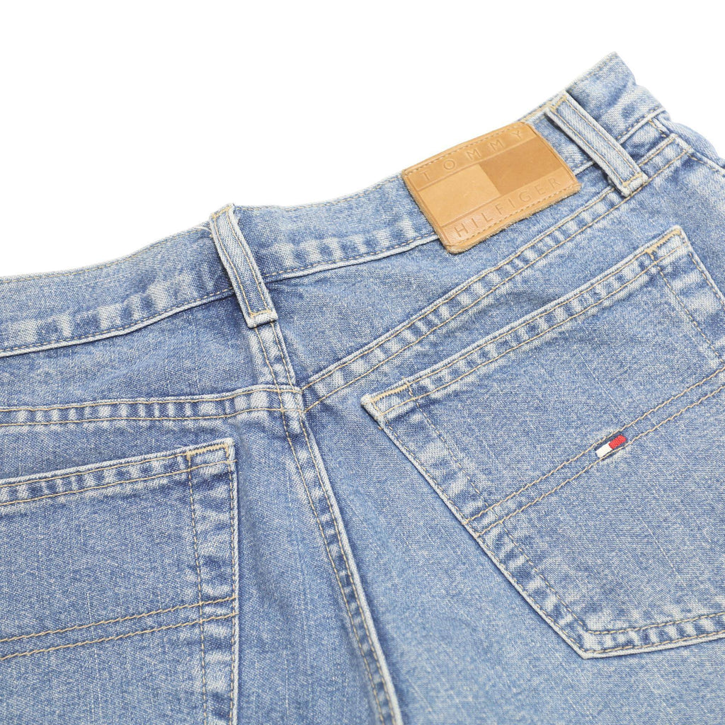 TOMMY HILFIGER Womens Shorts Blue Denim Casual M W29 Classic Cotton Blend