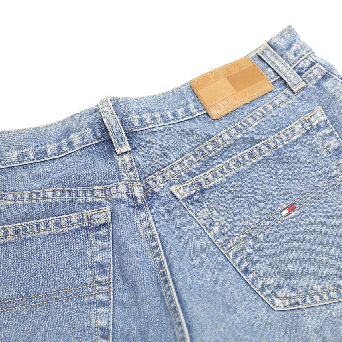 TOMMY HILFIGER Womens Shorts Blue Denim Casual M W29 Classic Cotton Blend