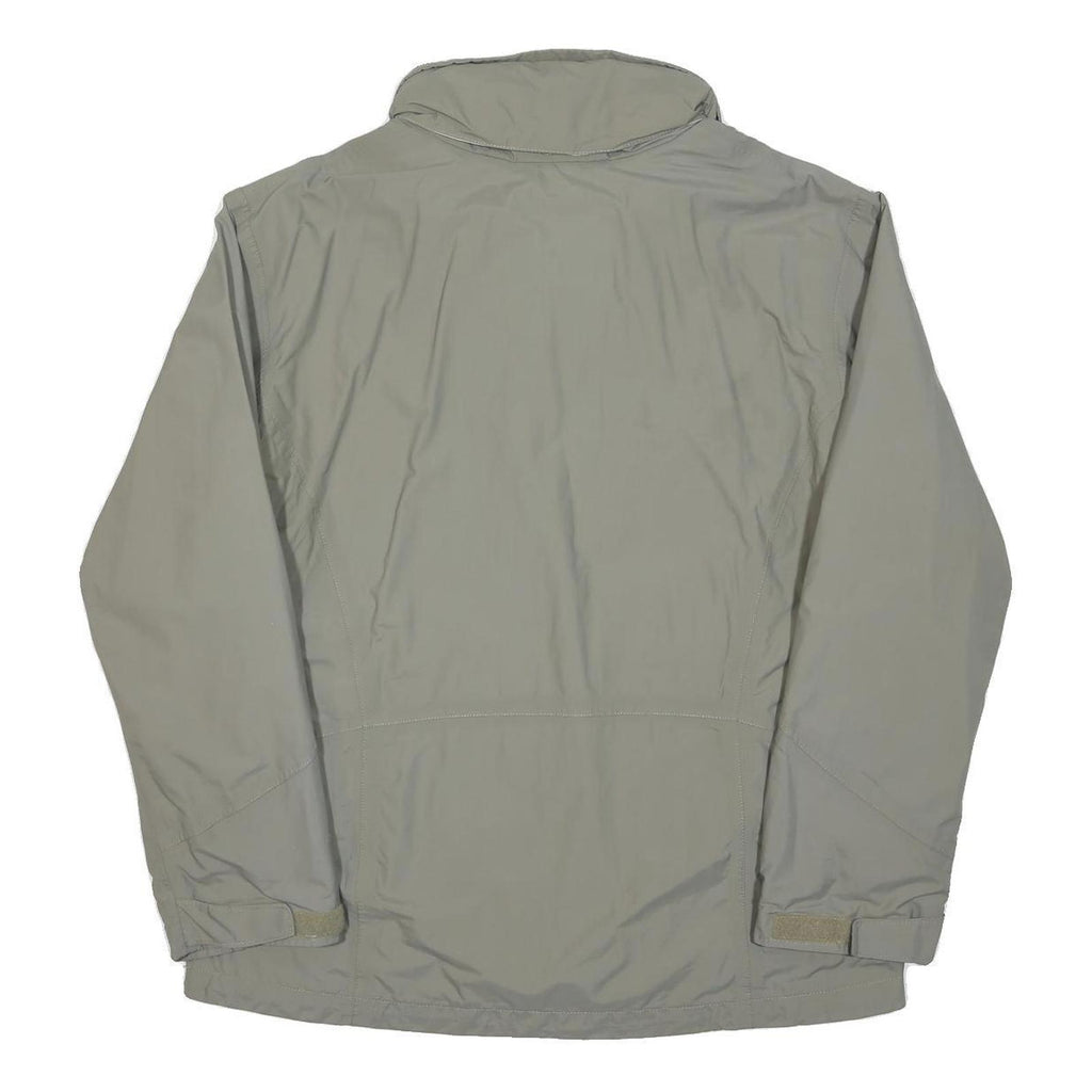 COLUMBIA Womens Beige Lightweight Jacket L Nylon Plain Zip Outdoor Casual