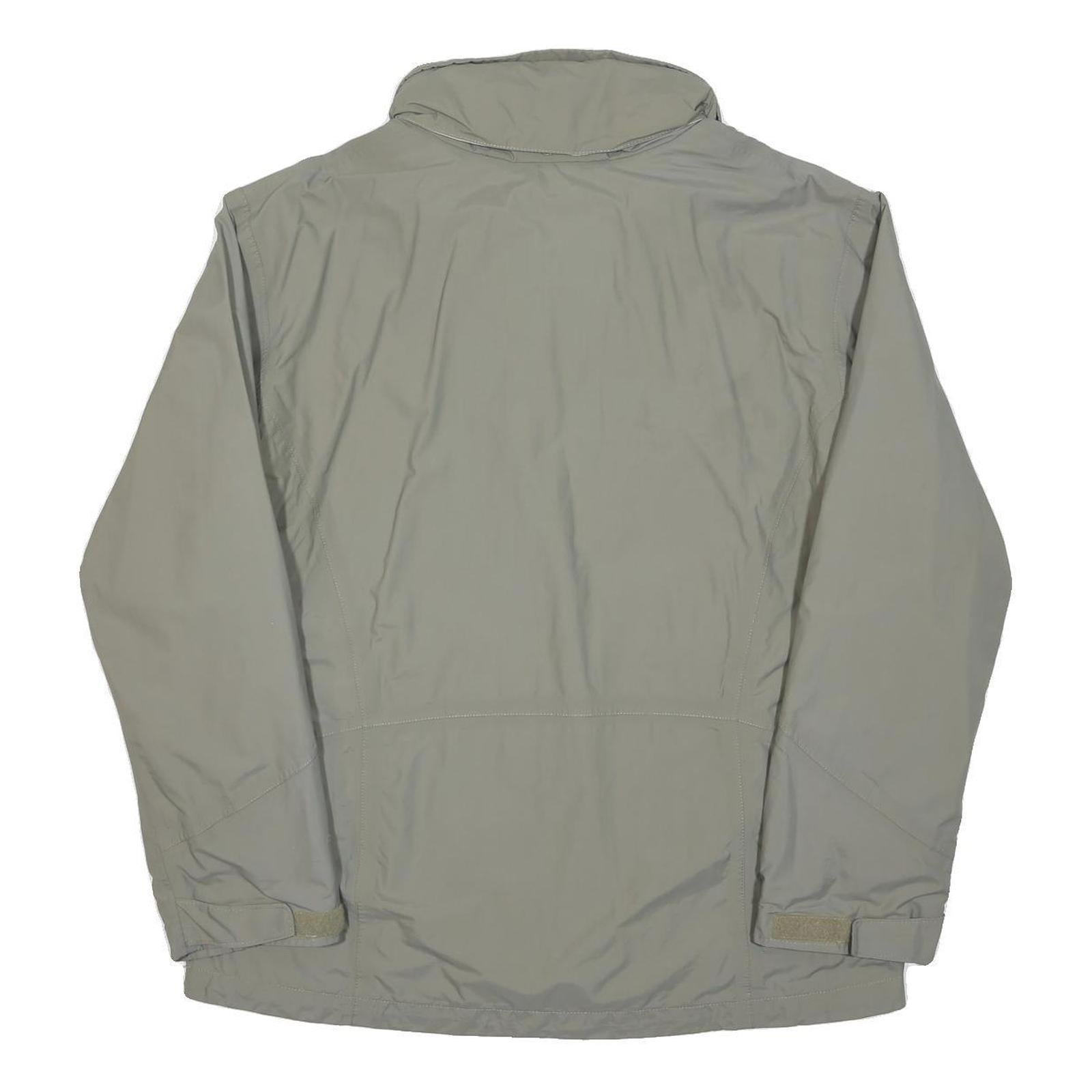 COLUMBIA Womens Beige Lightweight Jacket L Nylon Plain Zip Outdoor Casual