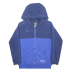 UMBRO Boys Blue & Navy Zip Up Hoodie L Cotton Blend Sportswear