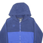 UMBRO Boys Blue & Navy Zip Up Hoodie L Cotton Blend Sportswear
