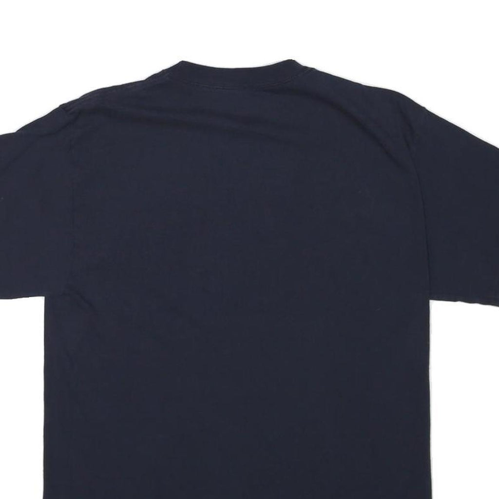 CHAMPION Mens Navy Blue Graphic T-Shirt M Short Sleeve Crew Neck Cotton Blend