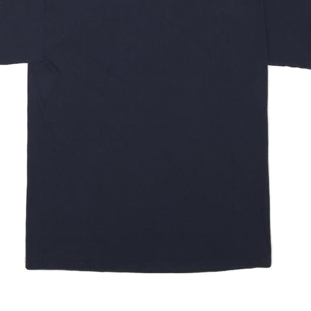 CHAMPION Mens Navy Blue Graphic T-Shirt M Short Sleeve Crew Neck Cotton Blend