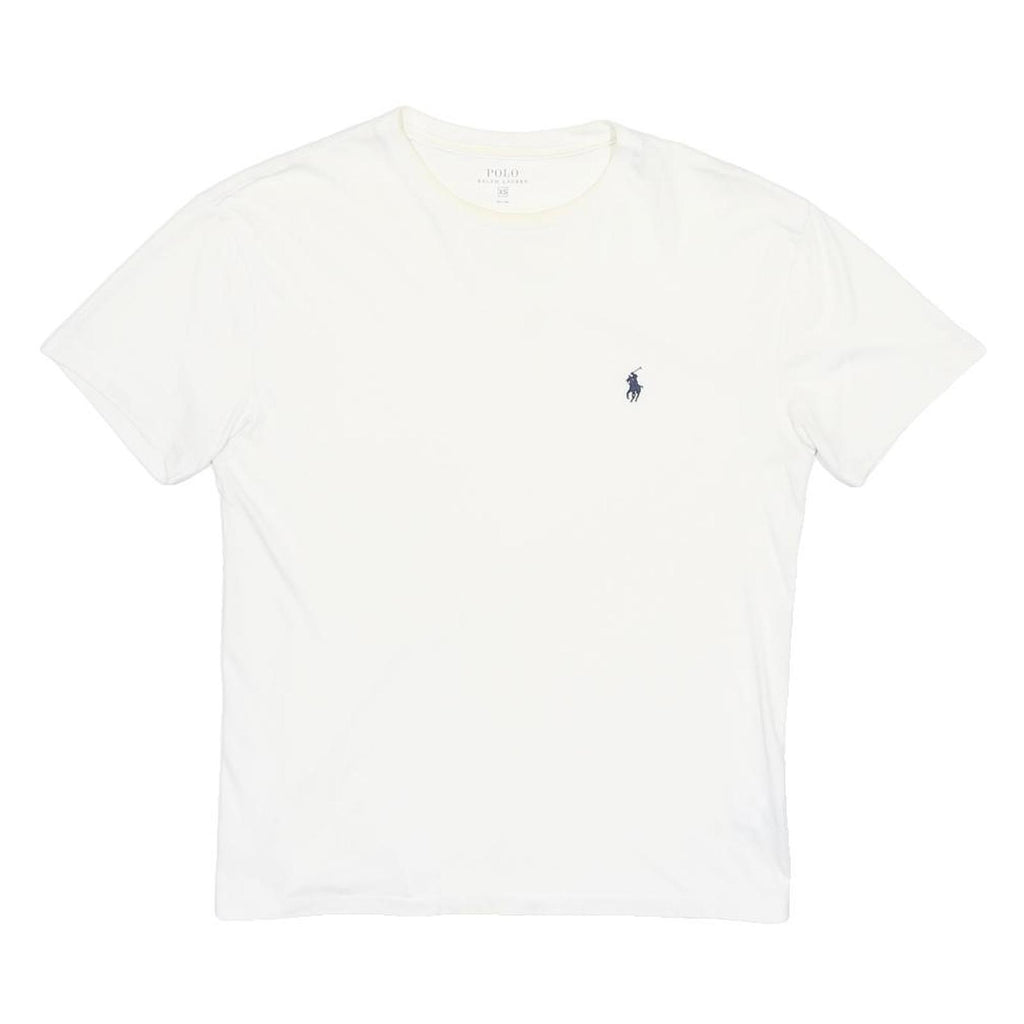 POLO RALPH LAUREN Mens White Crew Neck Short Sleeve T-Shirt XS Cotton Blend