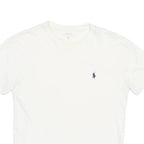 POLO RALPH LAUREN Mens White Crew Neck Short Sleeve T-Shirt XS Cotton Blend