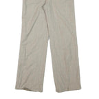 Womens Regular Fit Beige Wool Blend Zip Closure Trousers W29 L29 Classic