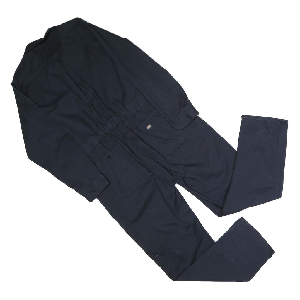 DICKIES Mens Navy Blue Dungarees Regular Fit Polyester Blend XL W44 L30 Workwear
