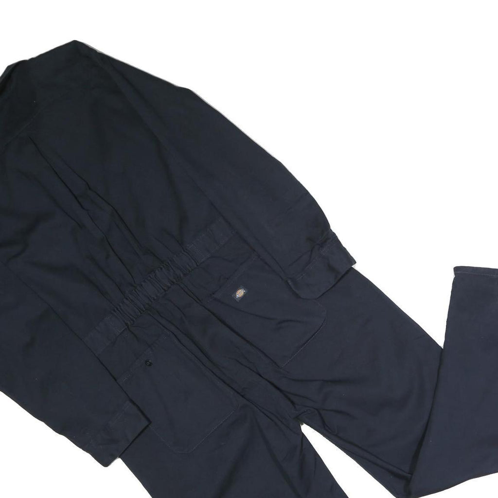 DICKIES Mens Navy Blue Dungarees Regular Fit Polyester Blend XL W44 L30 Workwear