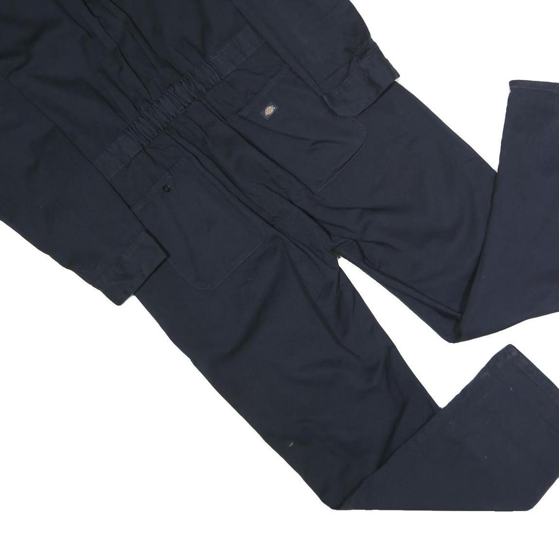 DICKIES Mens Navy Blue Dungarees Regular Fit Polyester Blend XL W44 L30 Workwear