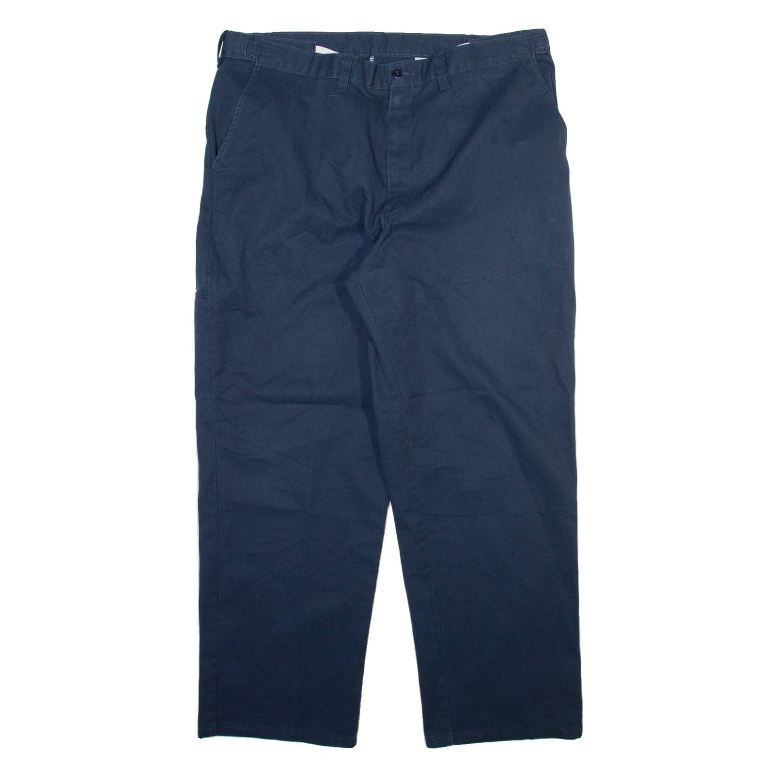 DICKIES Mens Trousers Blue Regular Straight W37 L29
