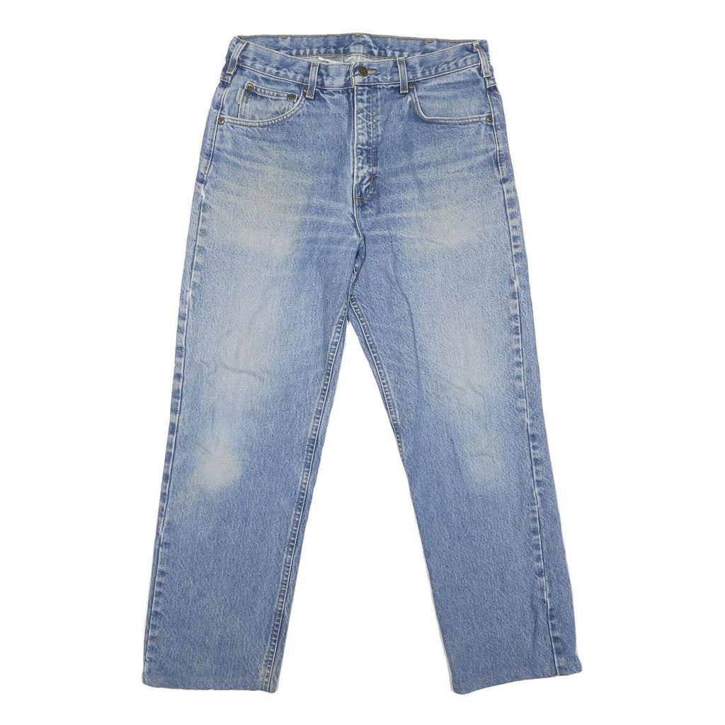 CARHARTT Mens Blue Regular Straight Denim Medium W34 L29 Jeans Zip Closure