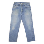 CARHARTT Mens Blue Regular Straight Denim Medium W34 L29 Jeans Zip Closure