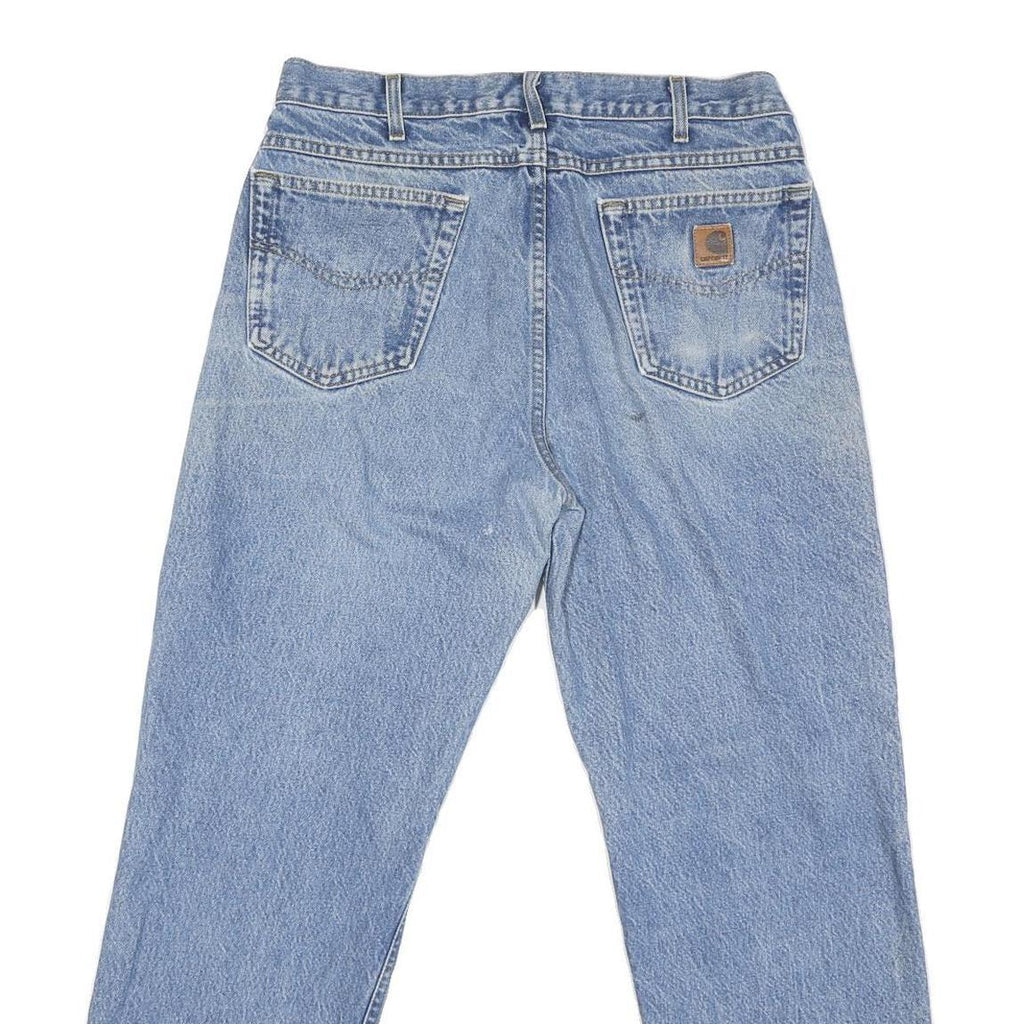 CARHARTT Mens Blue Regular Straight Denim Medium W34 L29 Jeans Zip Closure