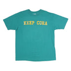 HANES Mens Green Keep Cora Graphic T-Shirt XL Short Sleeve Crew Neck Casual