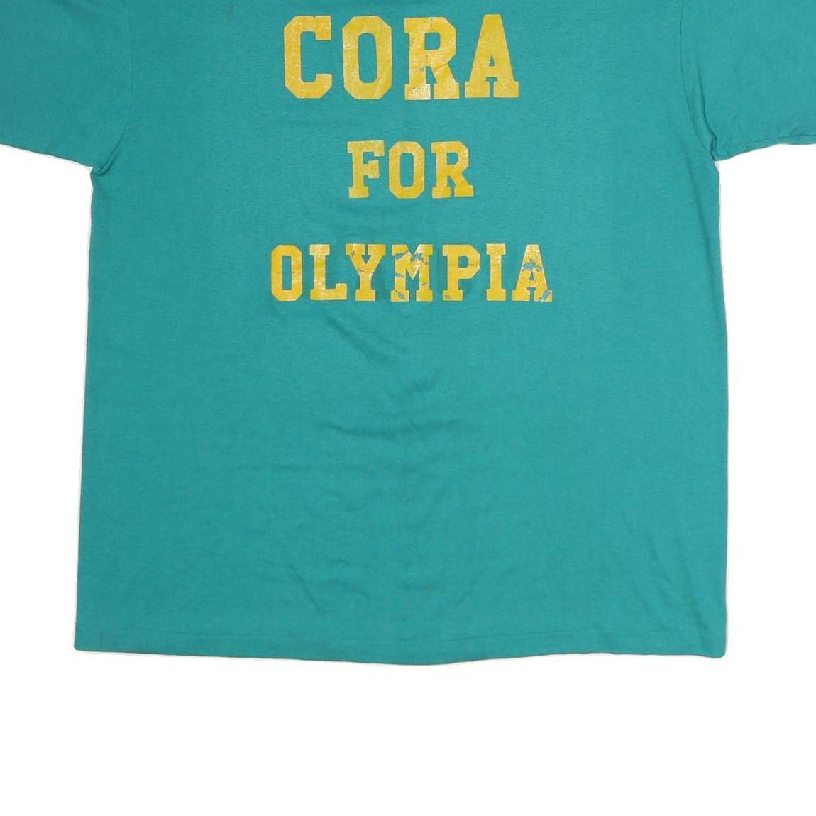 HANES Mens Green Keep Cora Graphic T-Shirt XL Short Sleeve Crew Neck Casual