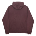 NIKE Mens Maroon Pullover Hoodie L Cotton Blend Drawstring Hood Casual