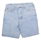 WRANGLER Mens Shorts Blue Denim XL W38 Classic Cotton Blend Button Fly