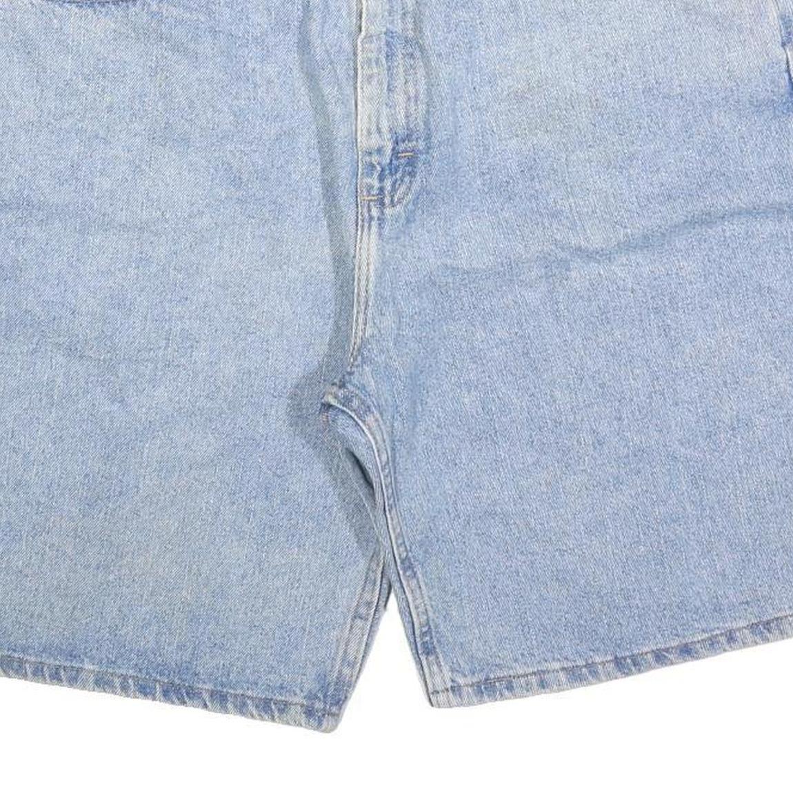 WRANGLER Mens Shorts Blue Denim XL W38 Classic Cotton Blend Button Fly