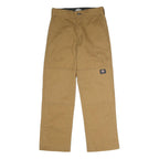 DICKIES Mens Polyester Blend Beige Regular Fit Straight Leg Trousers W30 L30