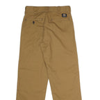 DICKIES Mens Polyester Blend Beige Regular Fit Straight Leg Trousers W30 L30
