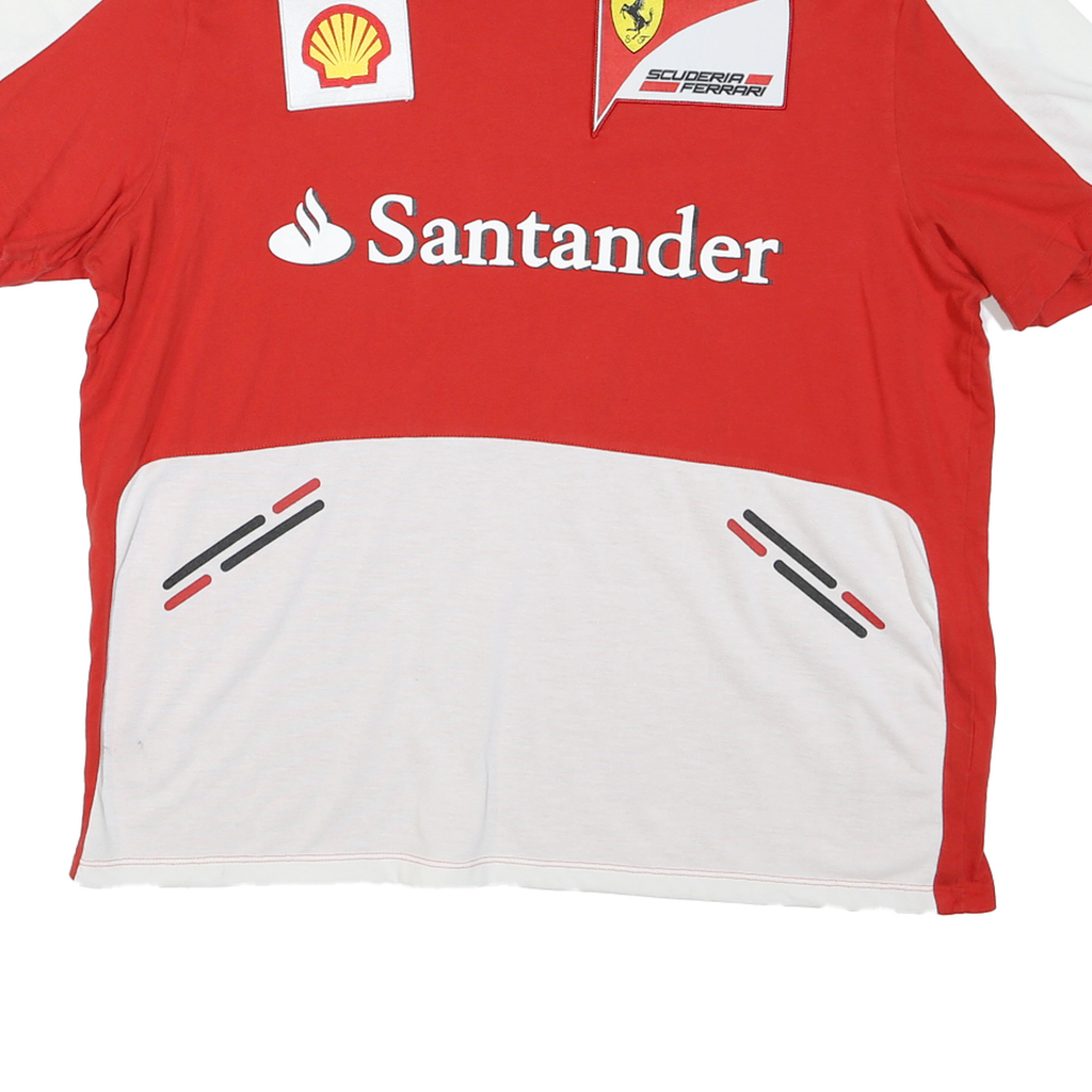 PUMA Mens Red & White Graphic T-Shirt XL Short Sleeve Crew Neck Racing