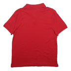 TOMMY HILFIGER Mens Red Short Sleeve Plain M Cotton Polo Shirt