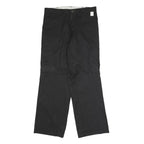 DICKIES Mens Black Regular Fit Straight Leg Trousers W33 L30 Durable Workwear