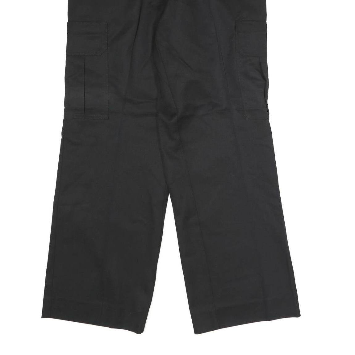 DICKIES Mens Black Regular Fit Straight Leg Trousers W33 L30 Durable Workwear