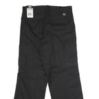DICKIES Mens Black Regular Fit Straight Leg Trousers W33 L30 Durable Workwear