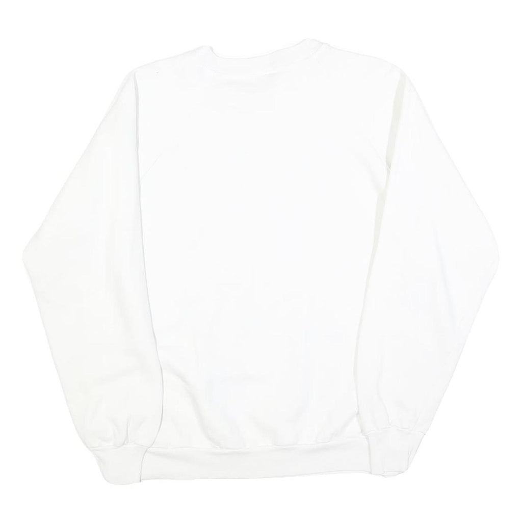 JERZEES Womens White Irish Grandmoms Crew Neck L Sweatshirt Cotton Blend