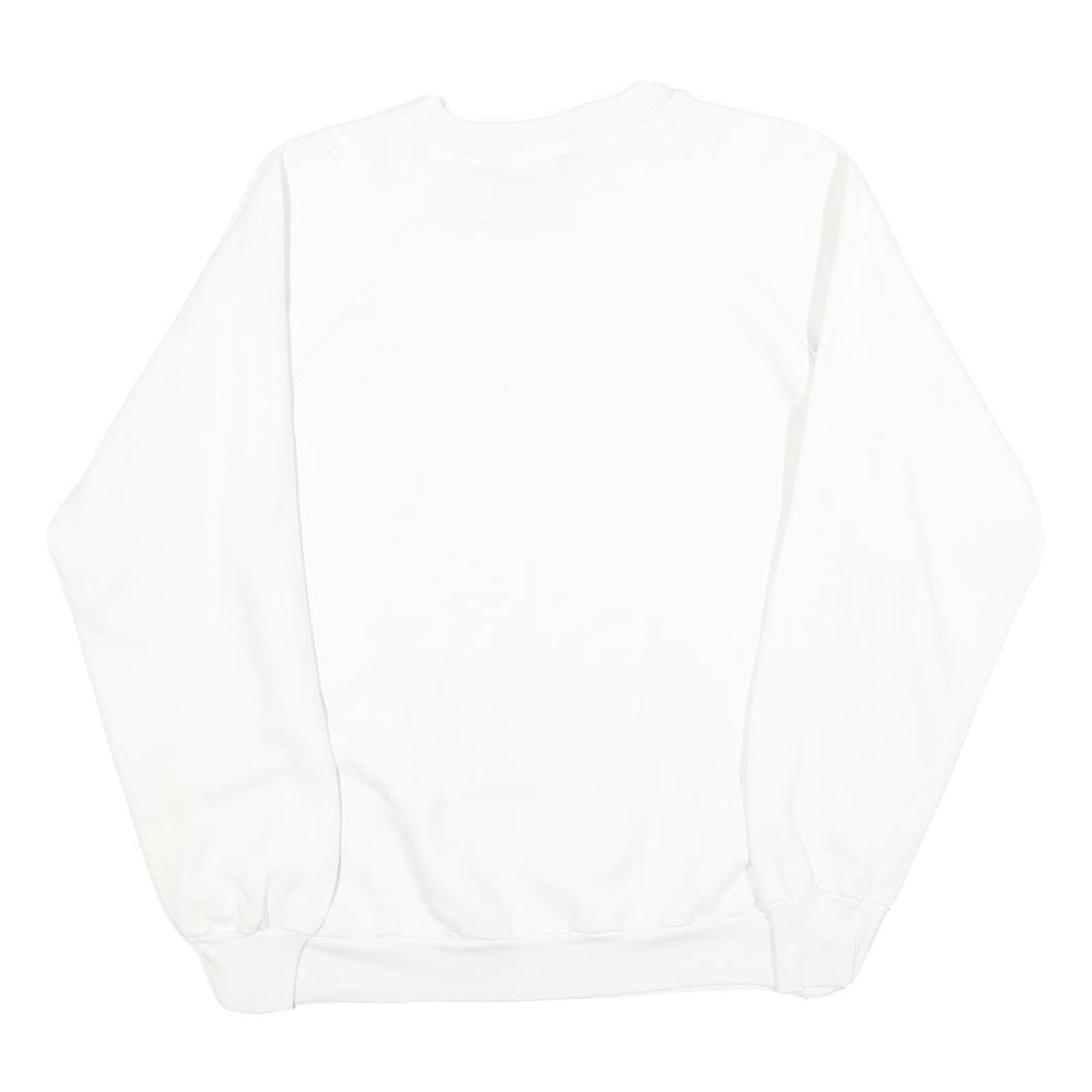 JERZEES Womens White Irish Grandmoms Crew Neck L Sweatshirt Cotton Blend