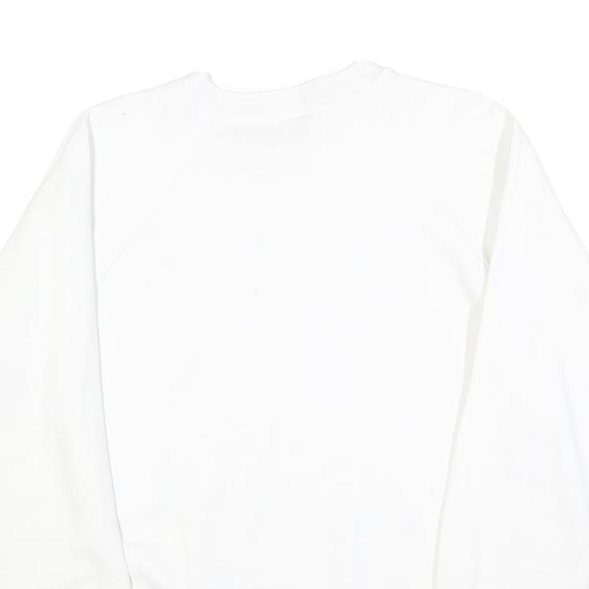 JERZEES Womens White Irish Grandmoms Crew Neck L Sweatshirt Cotton Blend