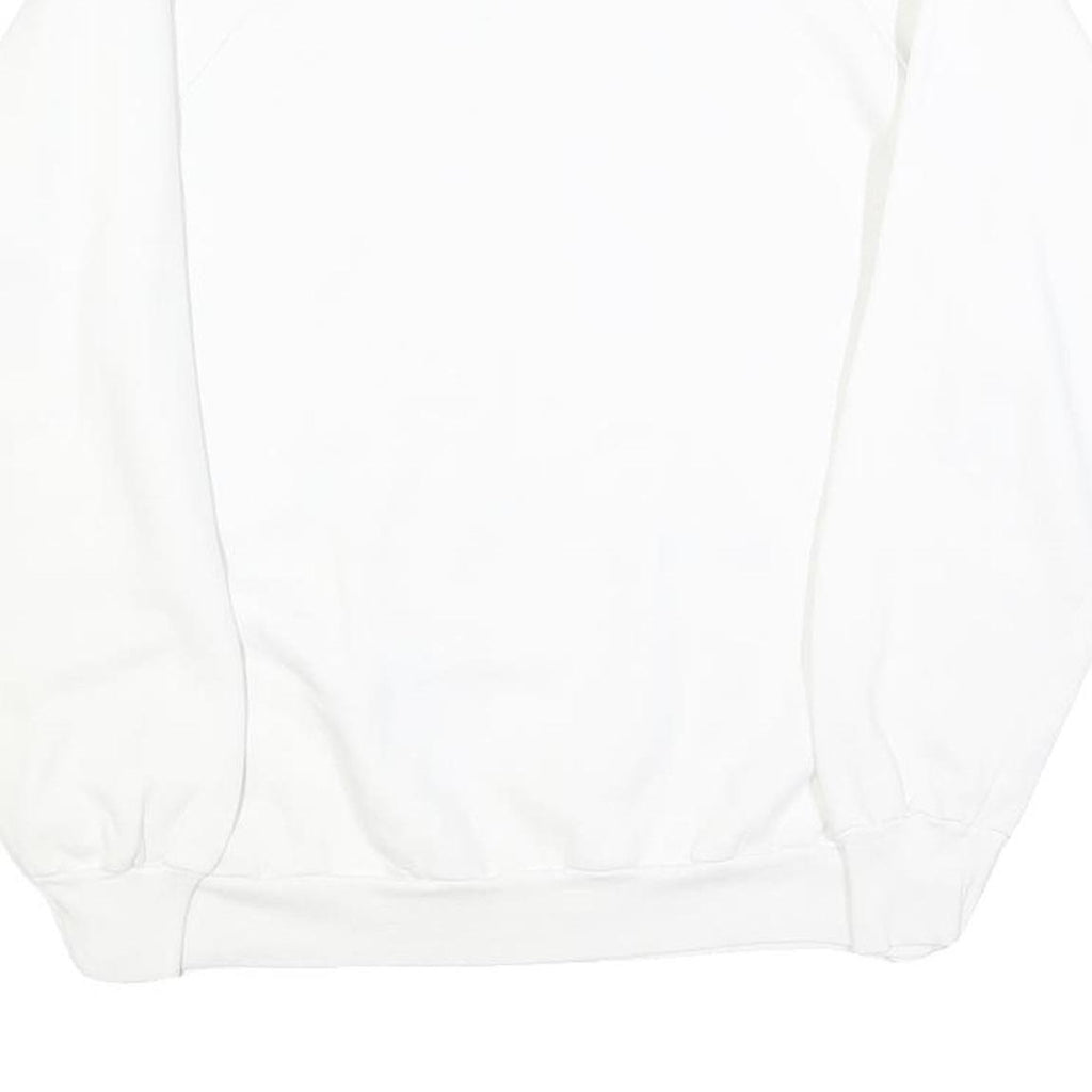 JERZEES Womens White Irish Grandmoms Crew Neck L Sweatshirt Cotton Blend