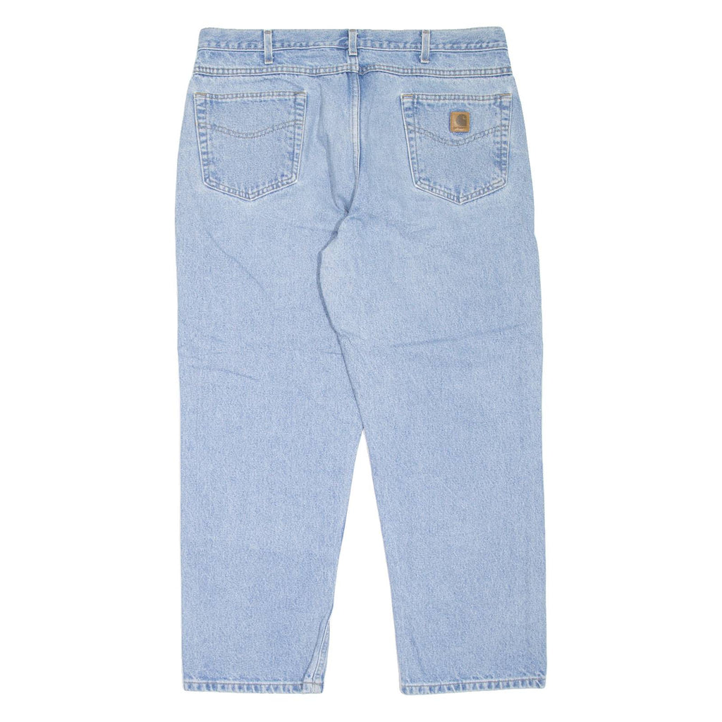 CARHARTT Workwear Mens Jeans Blue Relaxed Tapered Stone Wash W37 L30