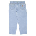 CARHARTT Workwear Mens Jeans Blue Relaxed Tapered Stone Wash W37 L30