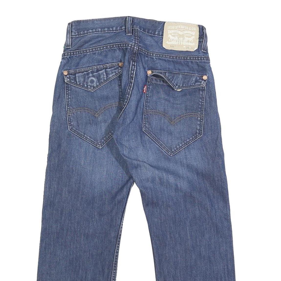 LEVIS 514 Mens Jeans Blue Slim Straight Denim Medium W29 L25 Classic Style