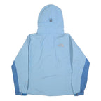 THE NORTH FACE Womens Blue & Light Blue Outdoor Jacket S Nylon Zip Plain Hooded