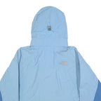 THE NORTH FACE Womens Blue & Light Blue Outdoor Jacket S Nylon Zip Plain Hooded