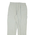 CLOCKHOUSE Womens Cotton Blend Beige Relaxed Cargo Trousers W28 L28 Drawstring